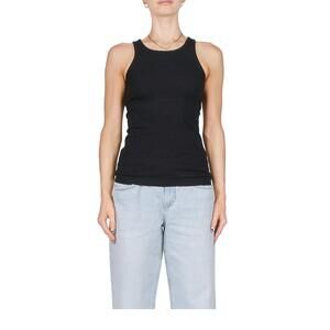 NEW ETERNE high neck fitted tank in black